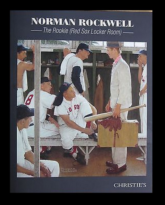 So Aa Christie S Norman Rockwell The Rookie Red Sox Locker Room 5 22 14 Single Lot Catalog