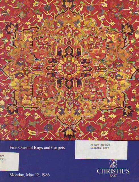 IH - Christie's East Fine Oriental Rugs and Carpets 5/12/86 Sale 6133