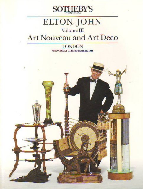Sotheby's Elton John Volume III Art Nouveau and Art Deco London 9/7/88 Sale  2519