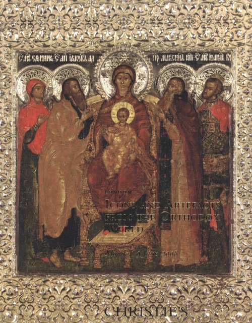 SO-AA Christie's Icons and Artefacts from the Orthodox World London 6/9 ...