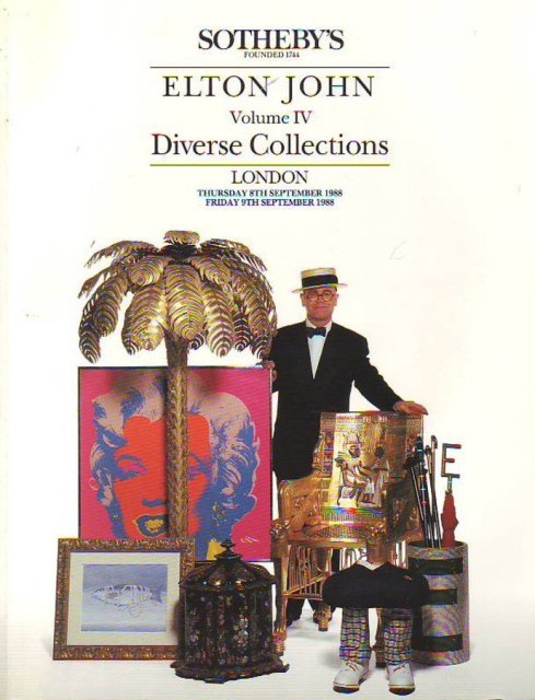 Sotheby's Elton John Volume IV Diverse Collections London 9/8/88 Sale 2529