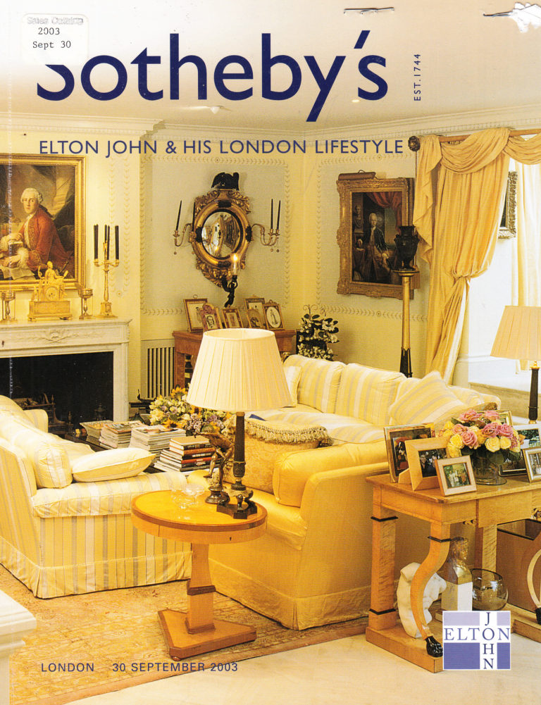 IH Sotheby's Elton John and His London Lifestyle London 9/30/03 Sale